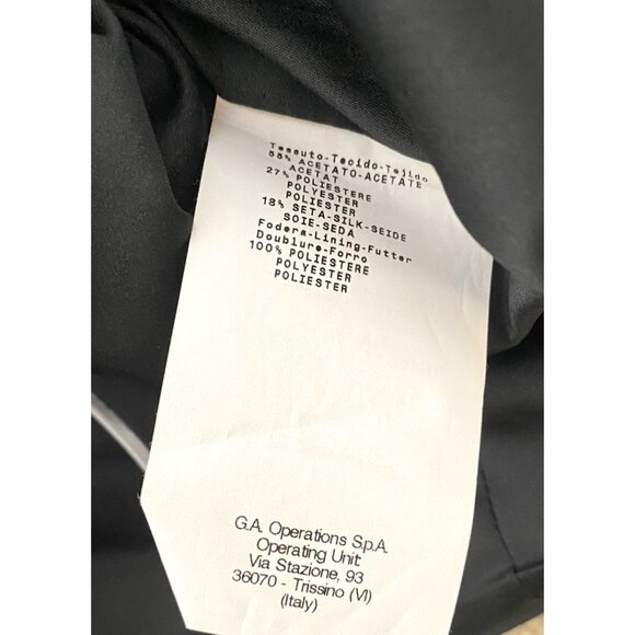 Armani Collezioni Womens Black Silver Metallic Abstract Statement Blazer Size 8 - Picture 7 of 7